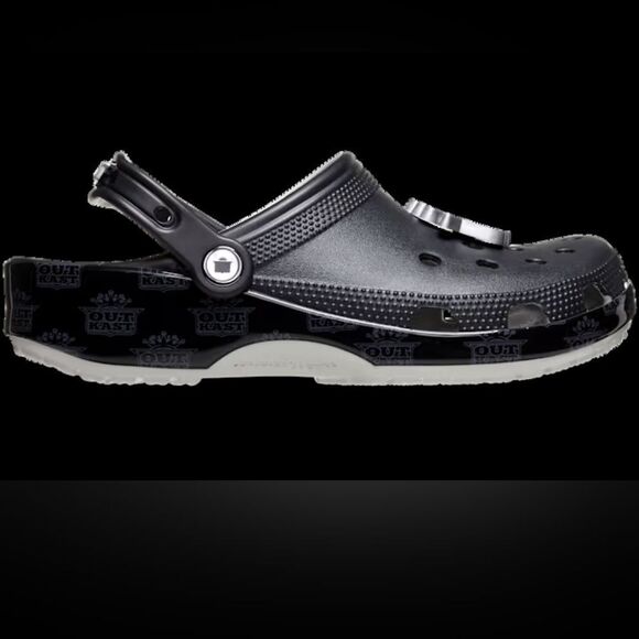 NEW NWT Crocs x Outkast Classic Clog Clogs Black & Silver Size Womens 10 Mens 8 - Picture 6 of 12